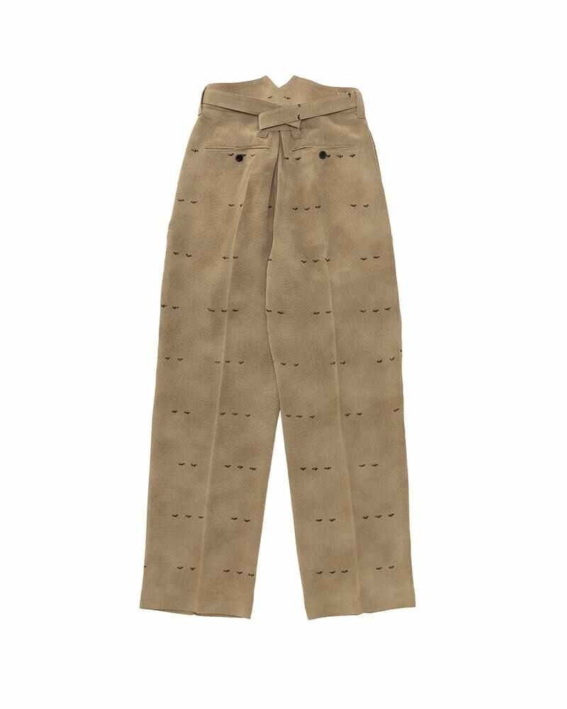 HAKAMA PANTS IRIS (CHIRIMEN) W BEIGE - 2