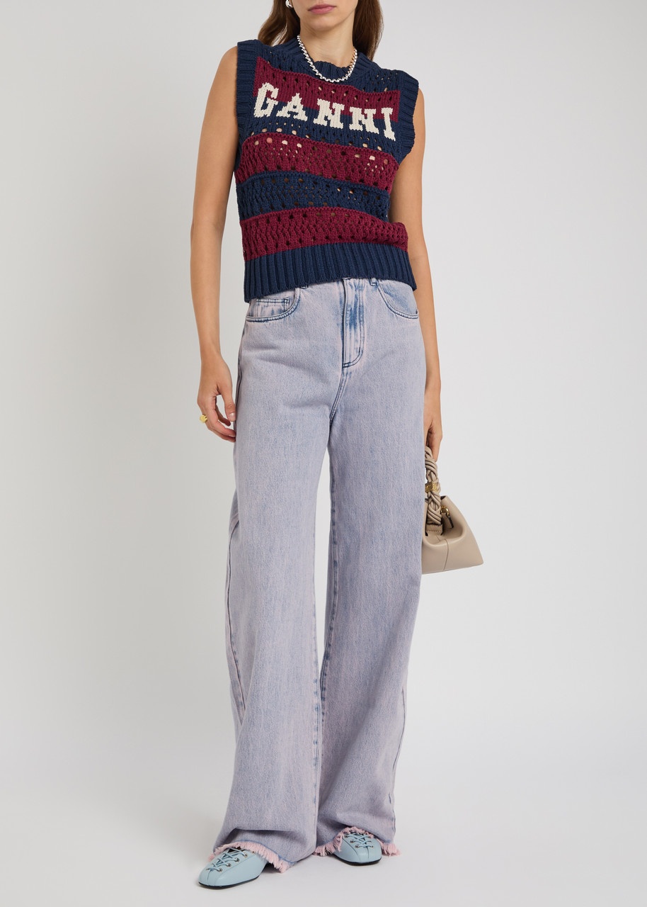 Ganni Striped Knit Vest - 4