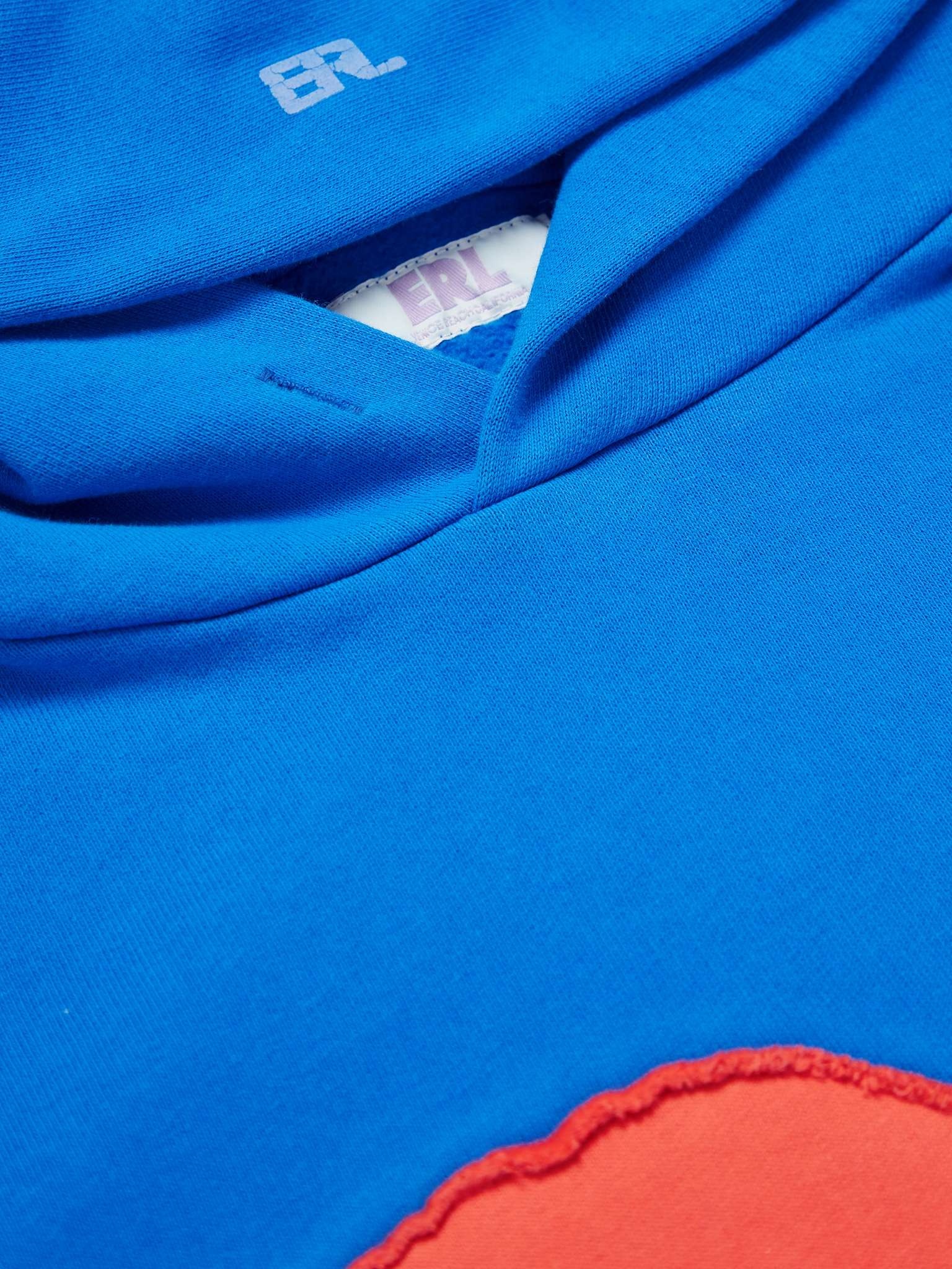 Two-Tone Panelled Cotton-Blend Jersey Hoodie - 5