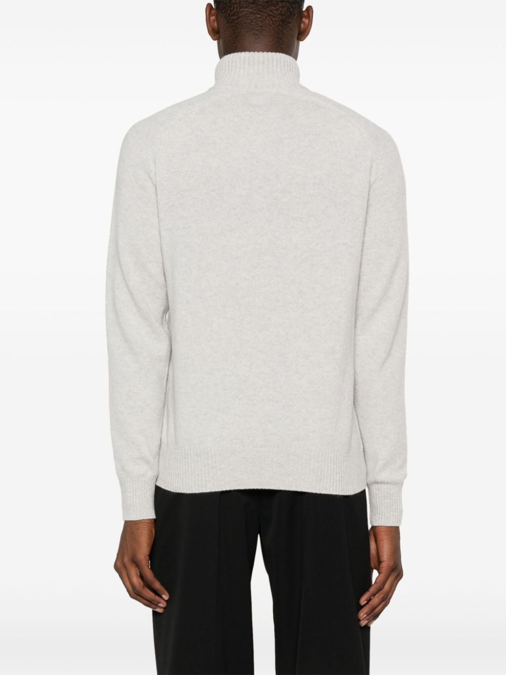 mÃ©lange-effect zip-up jumper - 4