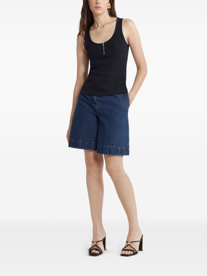 PATOU scoop-neck ribbed tank top outlook