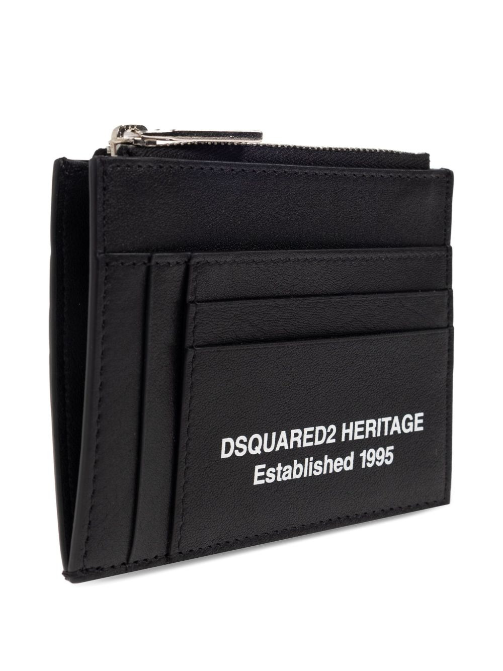 zip-top leather cardholder - 3