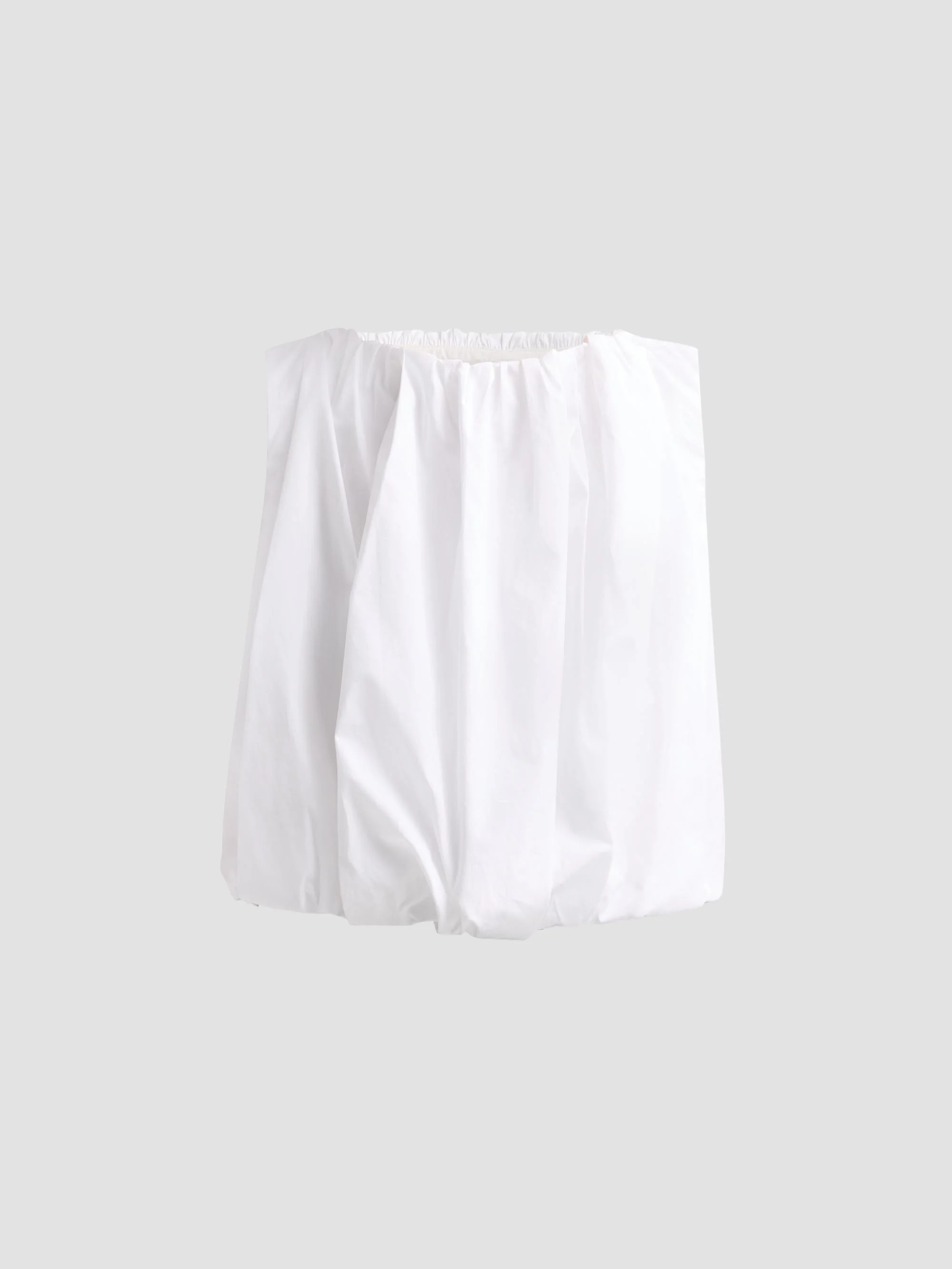 Women's Bubble tton Poplin Top - White - 1