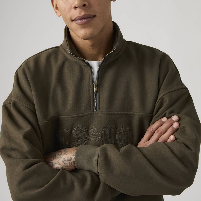 Levi's BOXY QUARTER ZIP SWEATSHIRT outlook