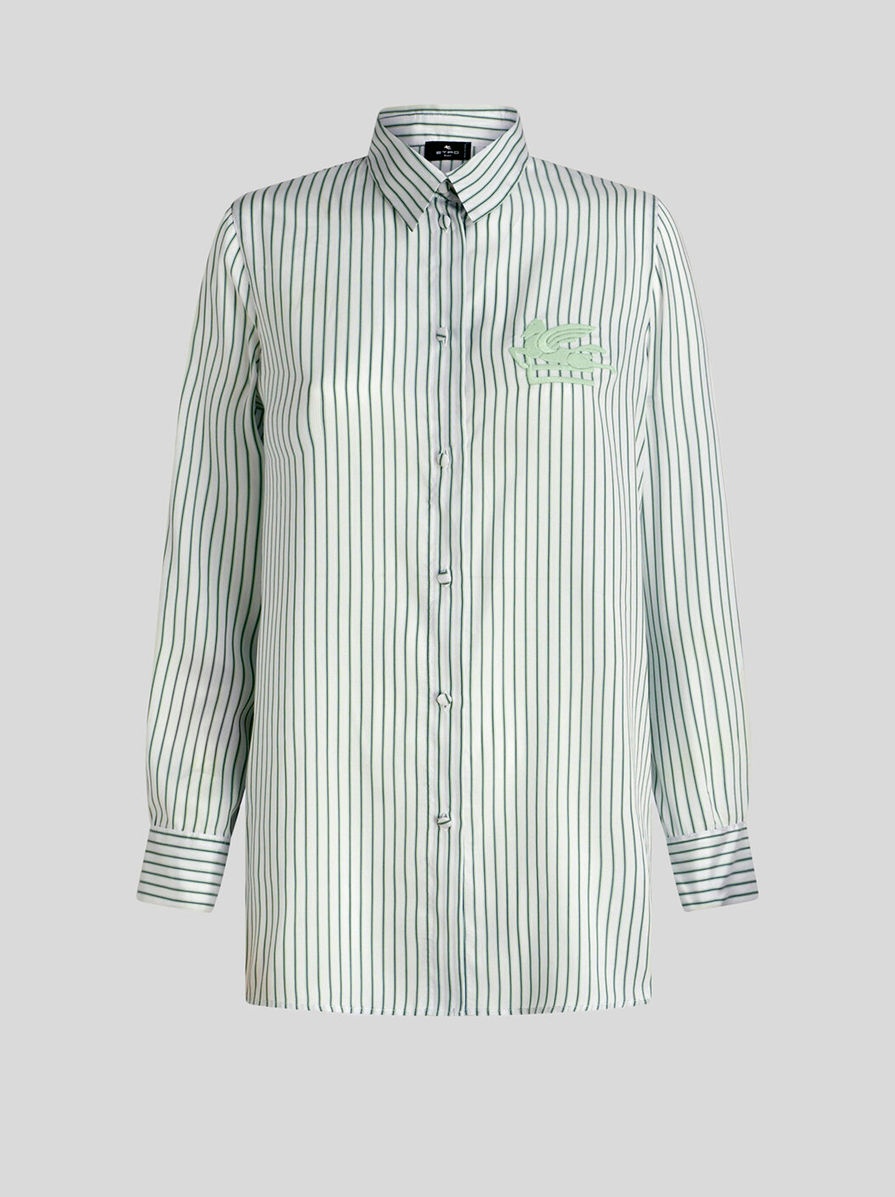 STRIPED SHIRT WITH LOGO - 1