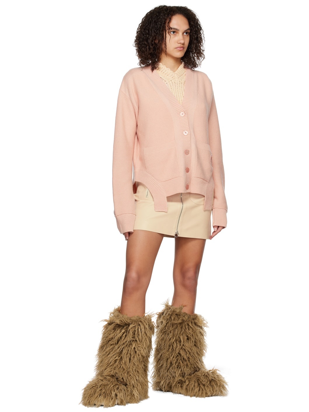 Pink Homespun Vest - 4