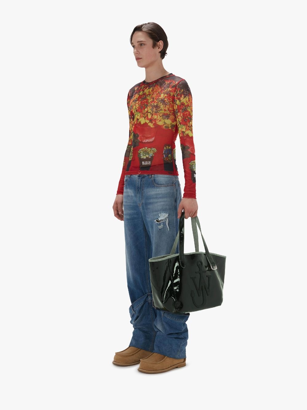 BELT TOTE - COATED DENIM TOTE BAG - 5
