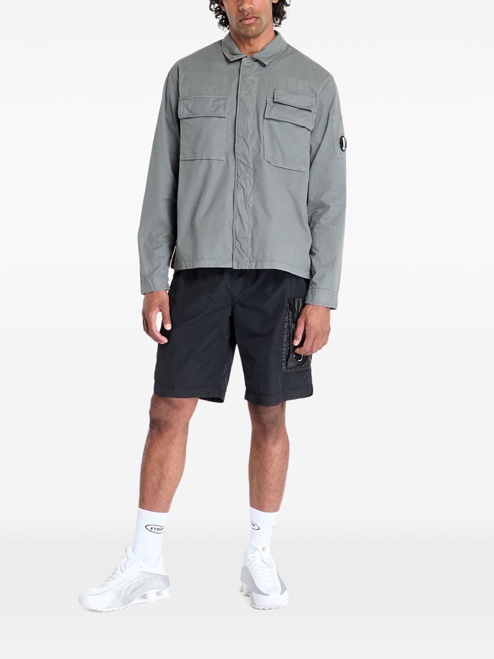 gabardine shirt jacket - 2