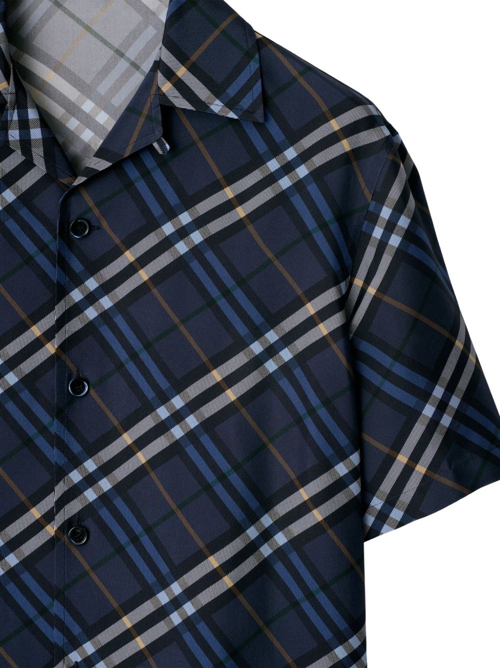 checked silk shirt - 4