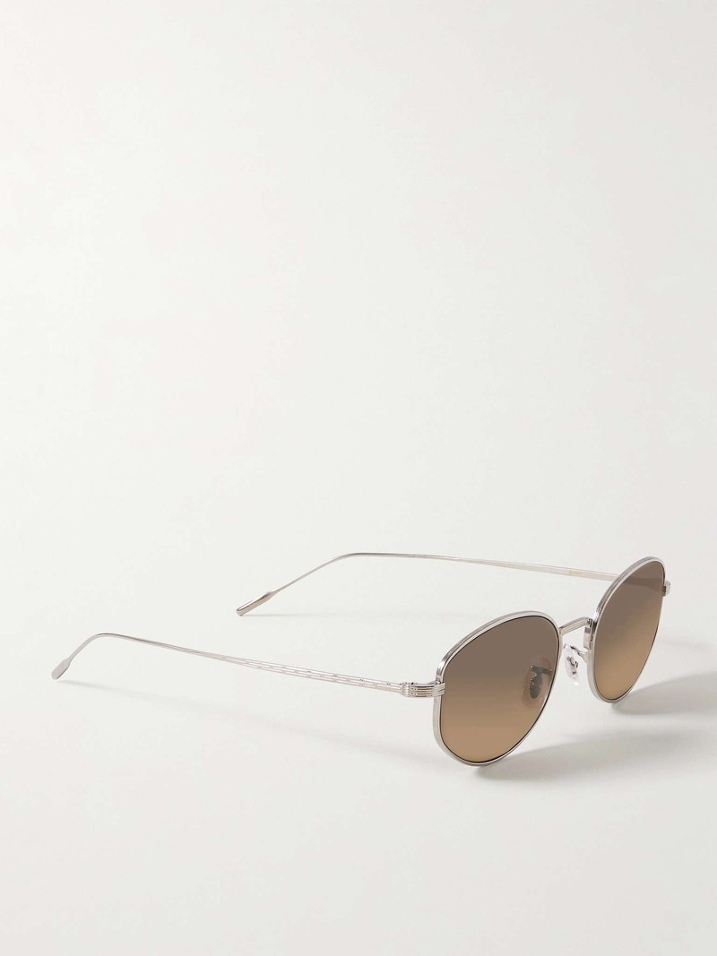 Oliver Peoples Sirry Round-Frame Titanium Polarised Sunglasses outlook