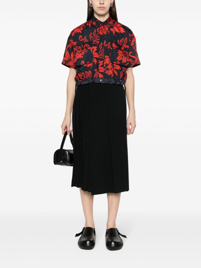 sacai x Thomas Mason cropped shirt outlook