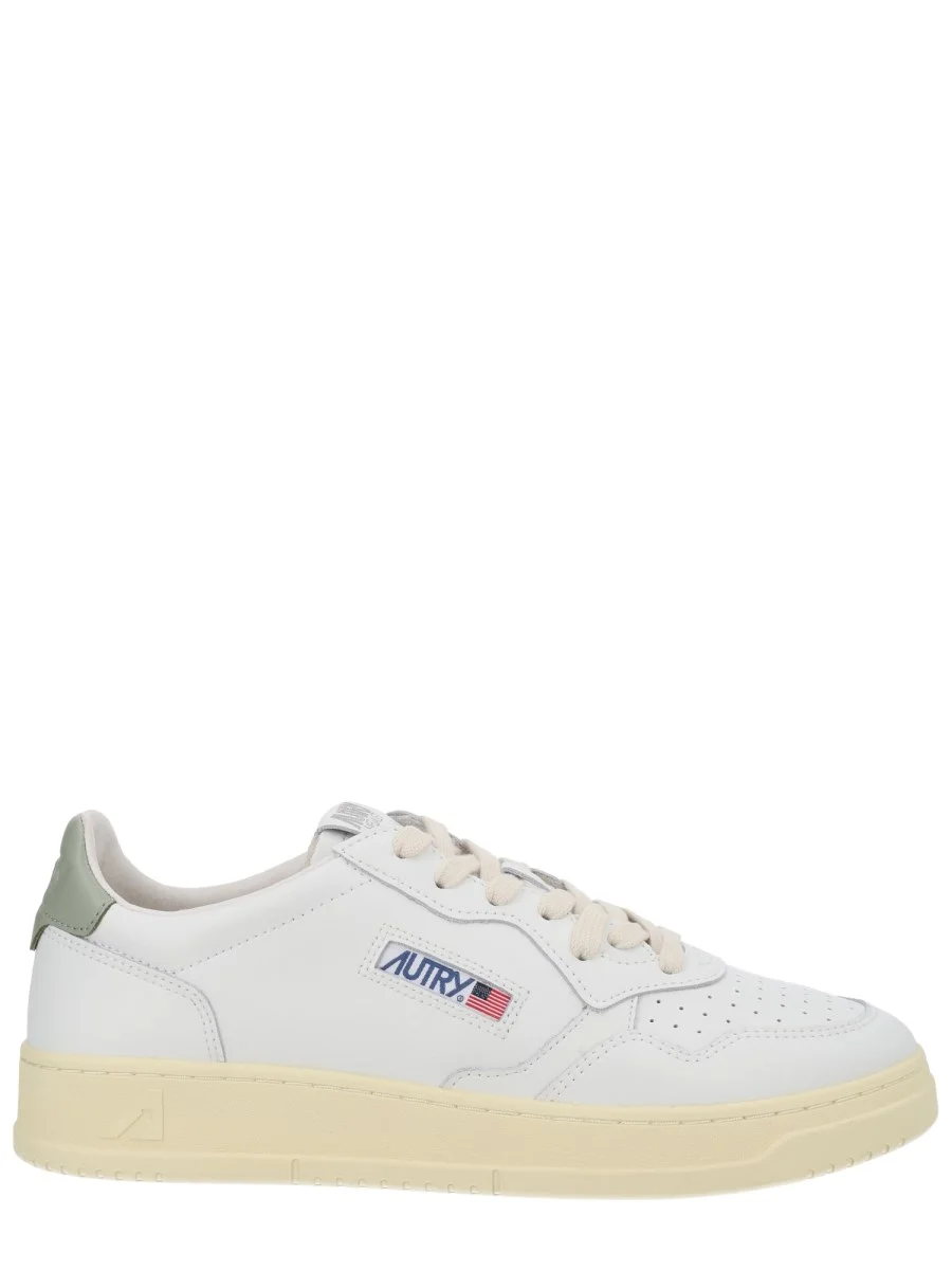 MEDALIST LOW LEATHER SNEAKER WITH LOGO - 1