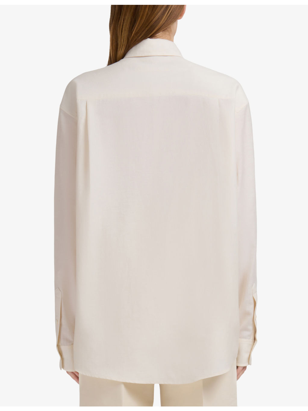 Ruffle-Panel Long-Sleeved Cotton-Blend Blouse - 4