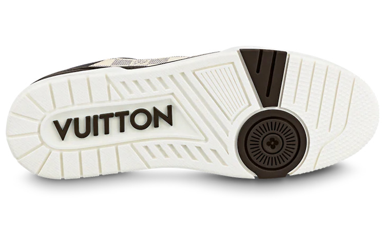 LOUIS VUITTON LV Trainer Sneakers 'Brown and White Plaid' 1AAST3 - 4