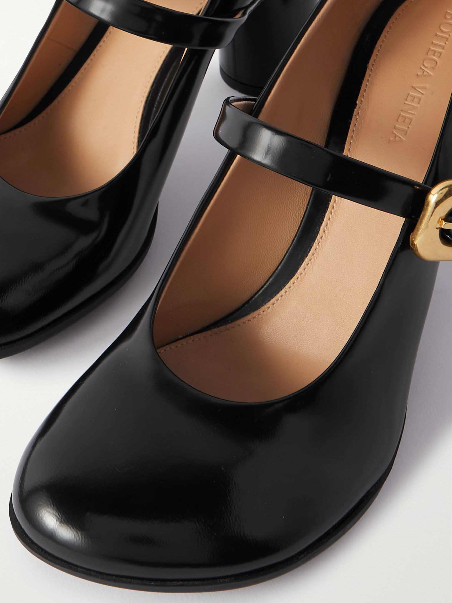 Atomic glossed-leather Mary Jane pumps Black - 4