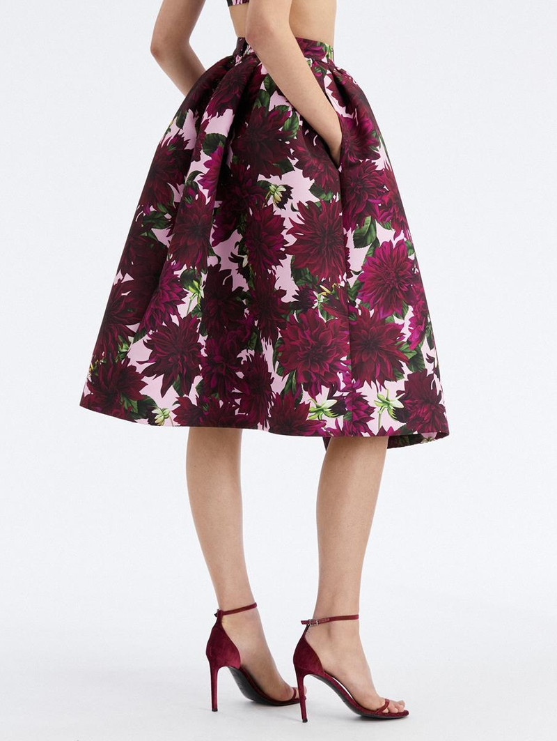 Oscar de la Renta DAHLIA FAILLE MIDI SKIRT outlook