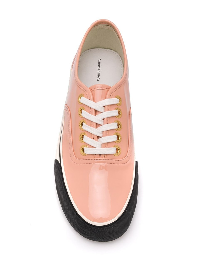 varnished effect sneakers 4