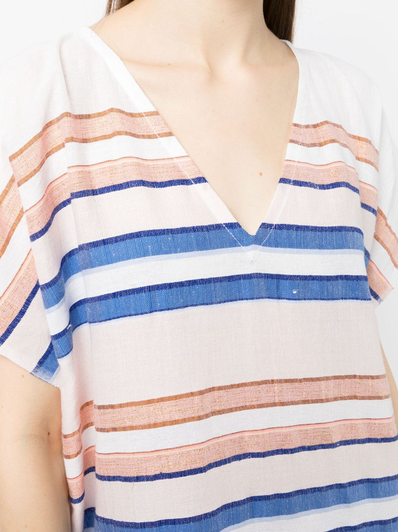horizontal-stripe print kaftan dress 5
