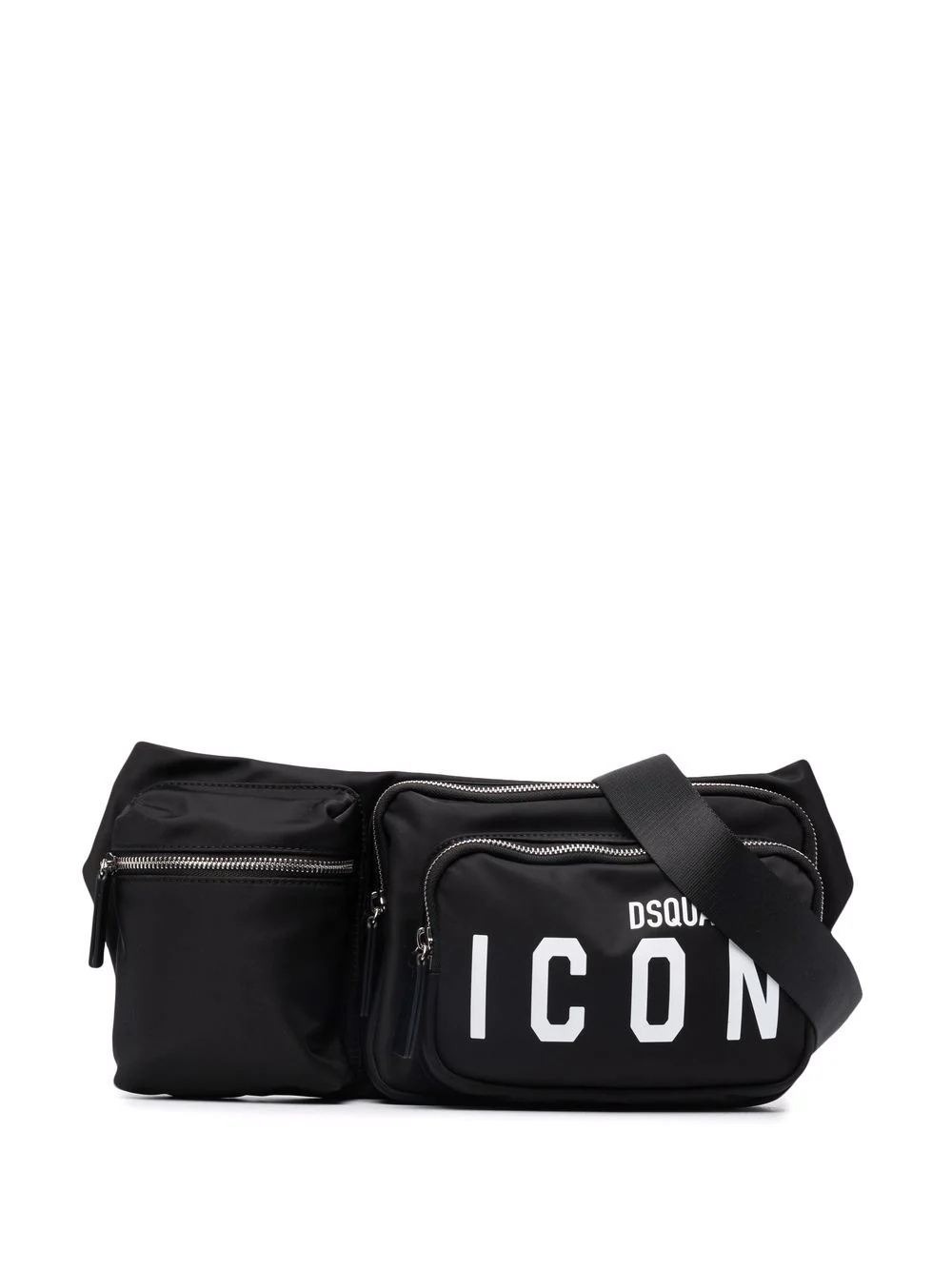 Icon-print multi-pocket belt bag - 1