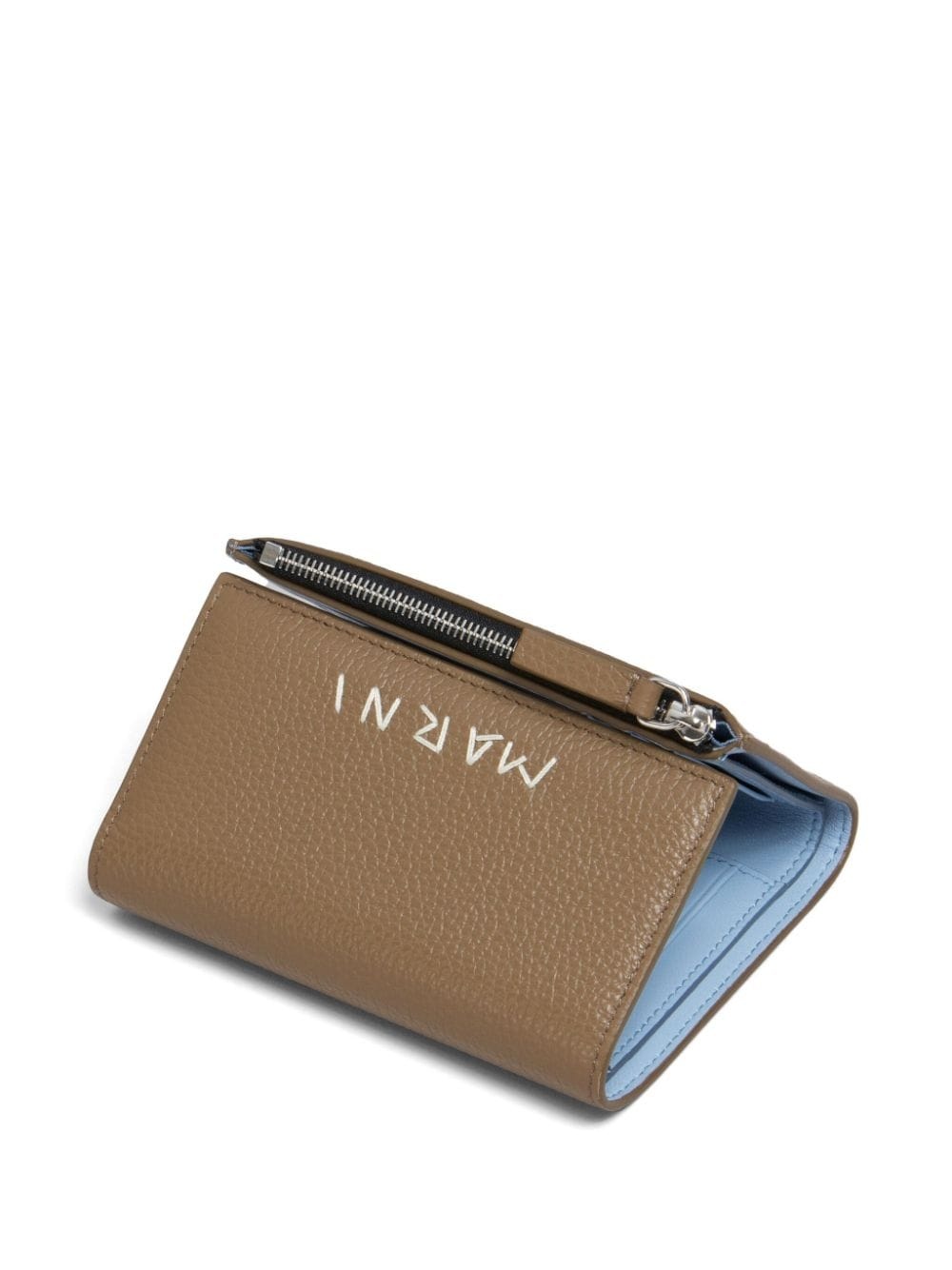 logo embroidered leather wallet - 4