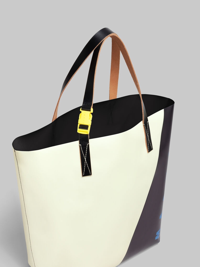 WHITE AND BLACK TRIBECA SHOPPER WITH MARNI TAG - 4