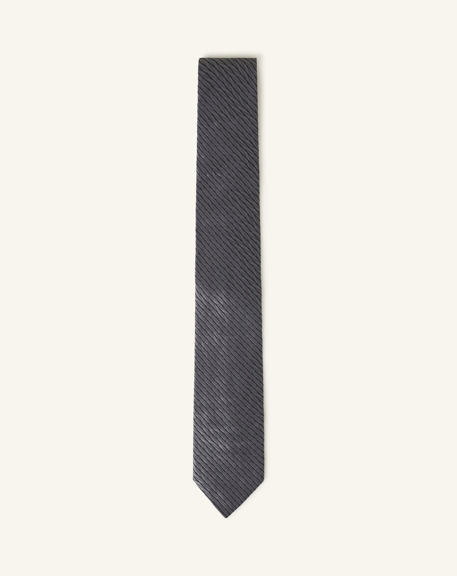 SILK CHEVRON STRIPED TIE - 1