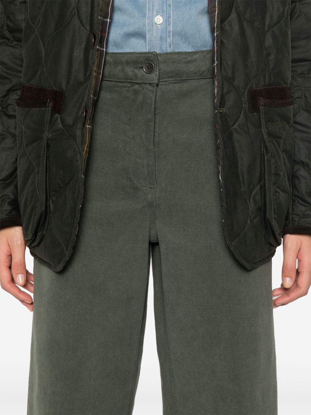 twill cropped trousers - 5