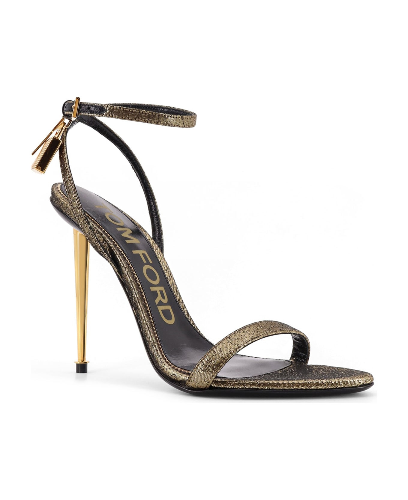 Laminated Leather Sandals With Logoed Padlock - 2