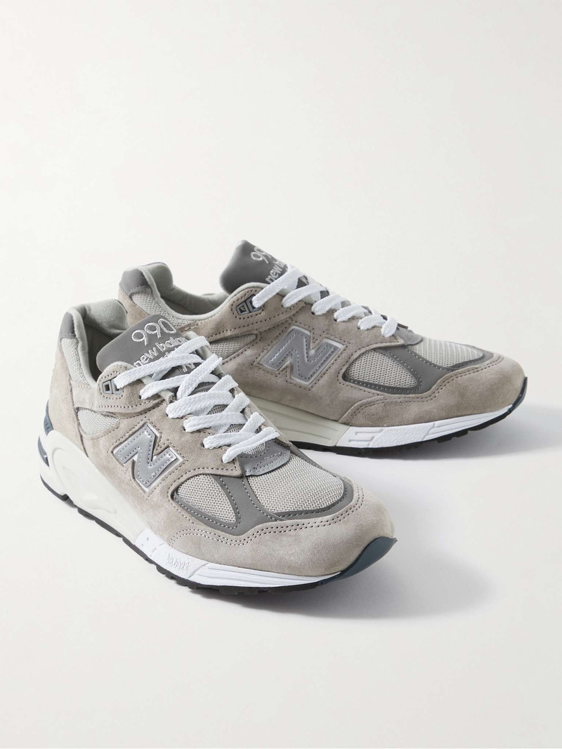 New Balance M990v2 Suede and Mesh Sneakers outlook