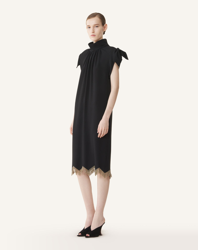 EMBROIDERED BOW DRESS IN SABLÉ 3