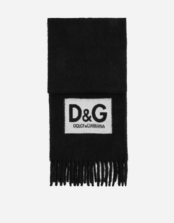 Wool scarf with D&G patch - 1