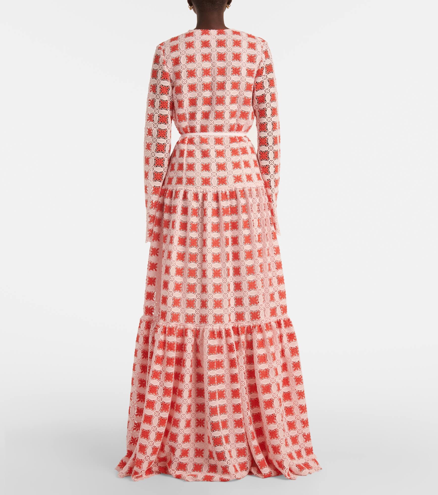 Belted lace maxi dress - 3