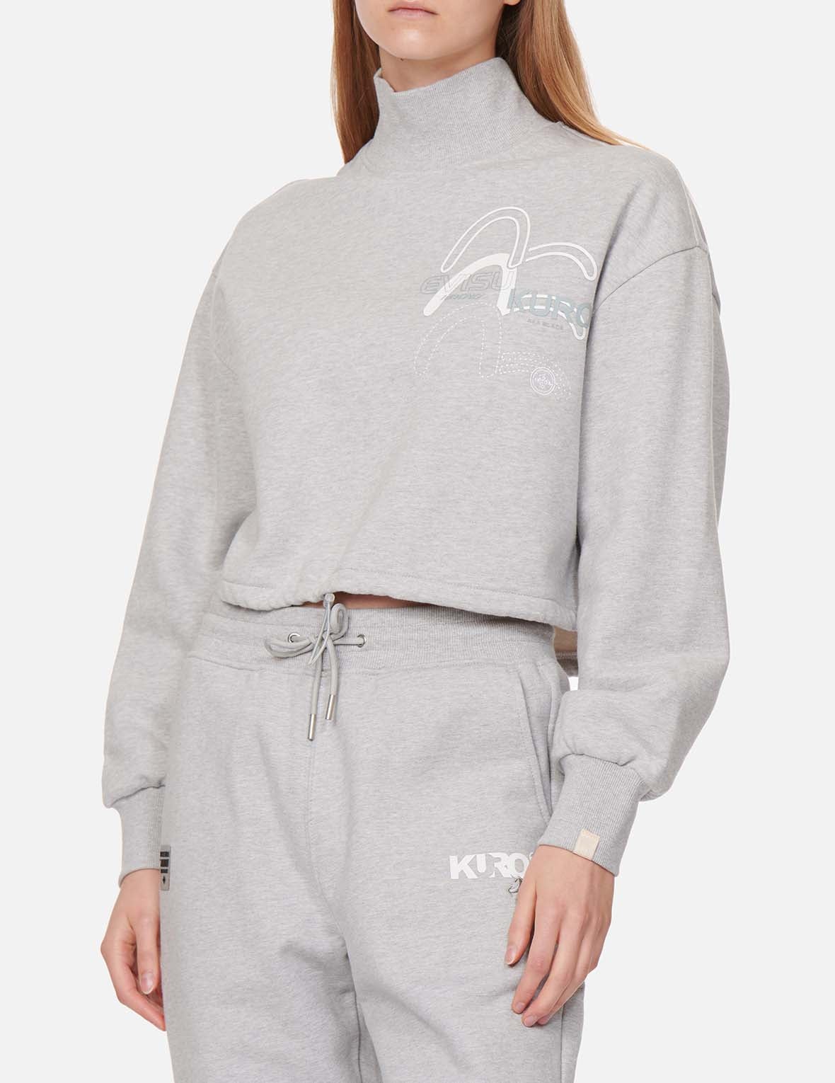 Triple Seagull Print Turtle Neck Sweatshirt - 3