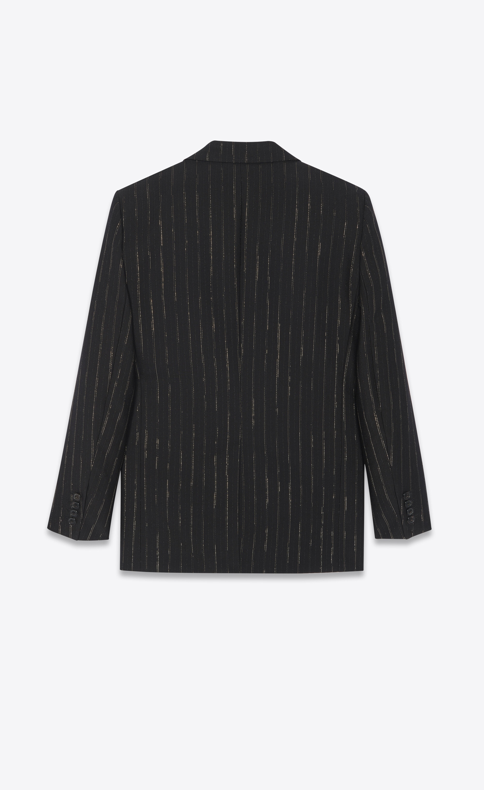 fitted single-breasted jacket in pinstripe wool - 2