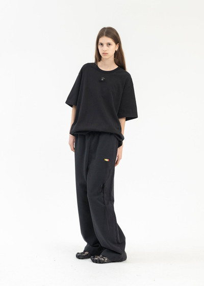 doublet BLACK RCA CABLE EMBROIDERY SWEATPANTS outlook