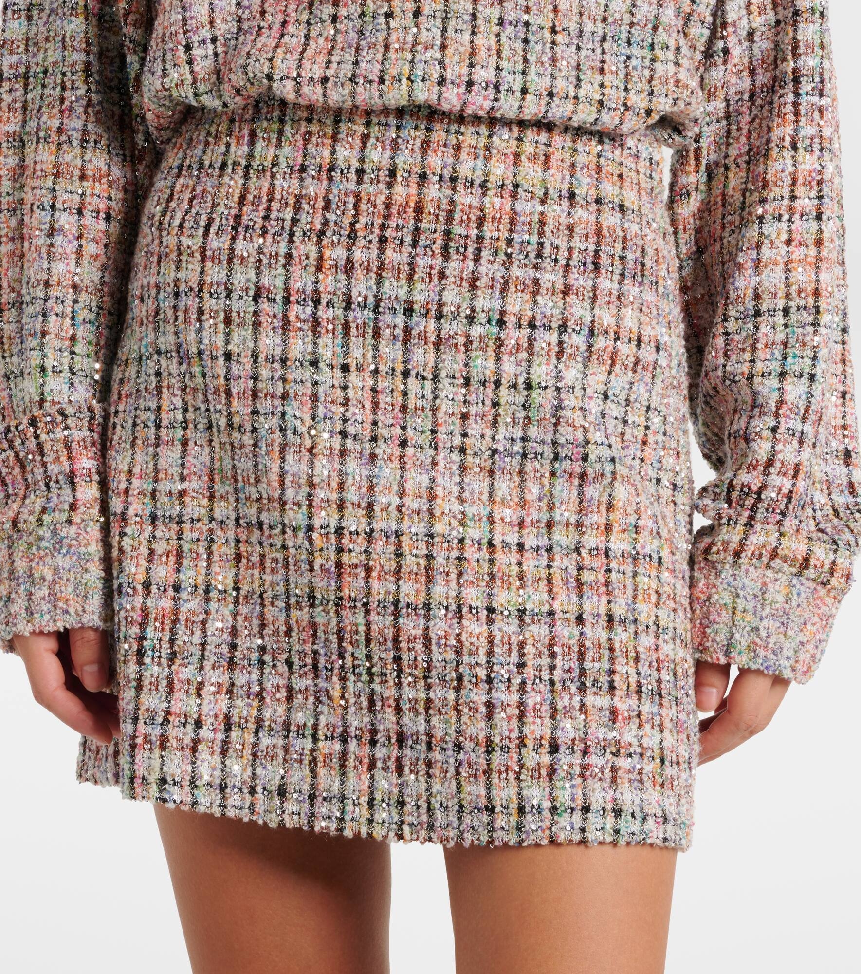 Sequined lamé miniskirt - 4