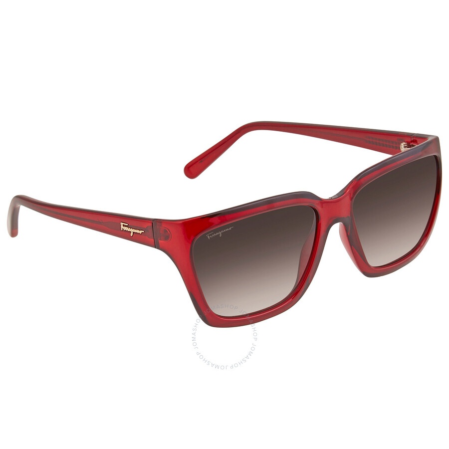Salvatore Ferragamo Grey Rectangular Ladies Sunglasses SF1018S 655 5917 - 3