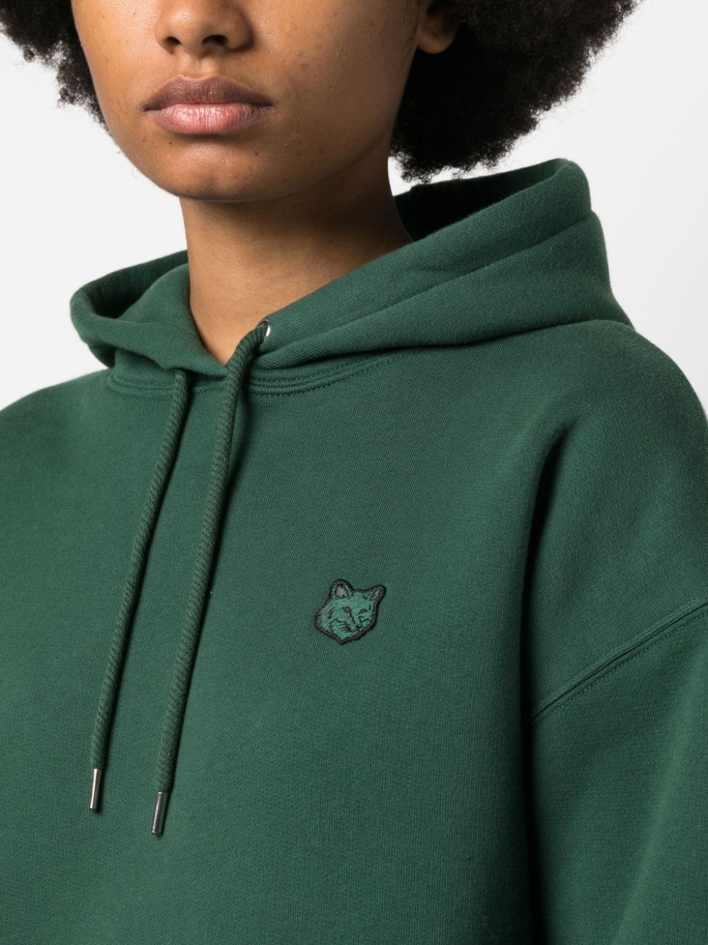 logo-embroidered cotton hoodie - 5