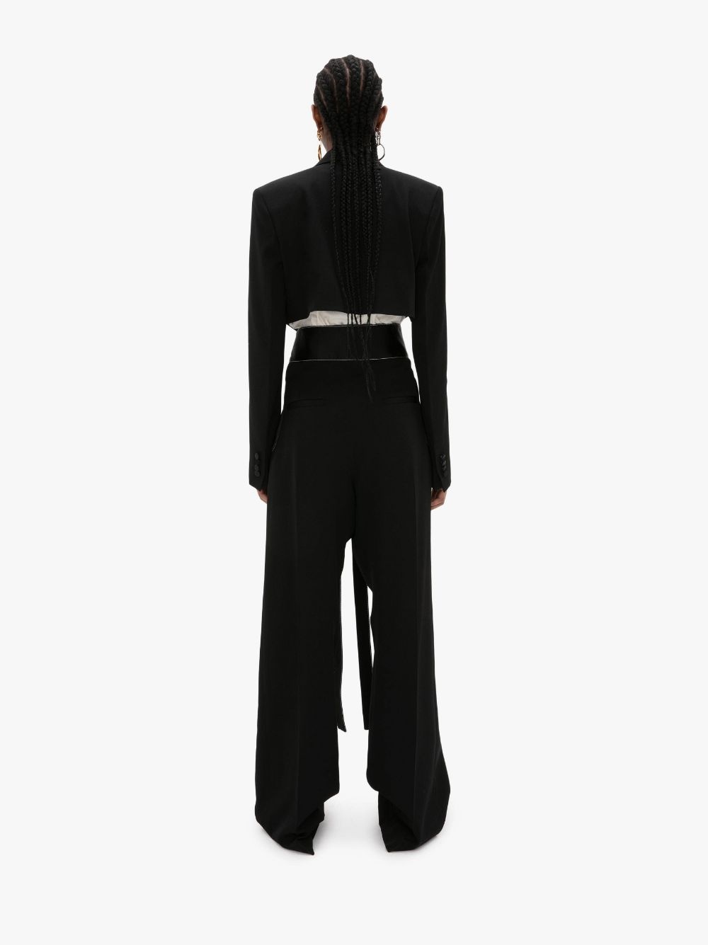 WIDE LEG TUXEDO TROUSERS - 4
