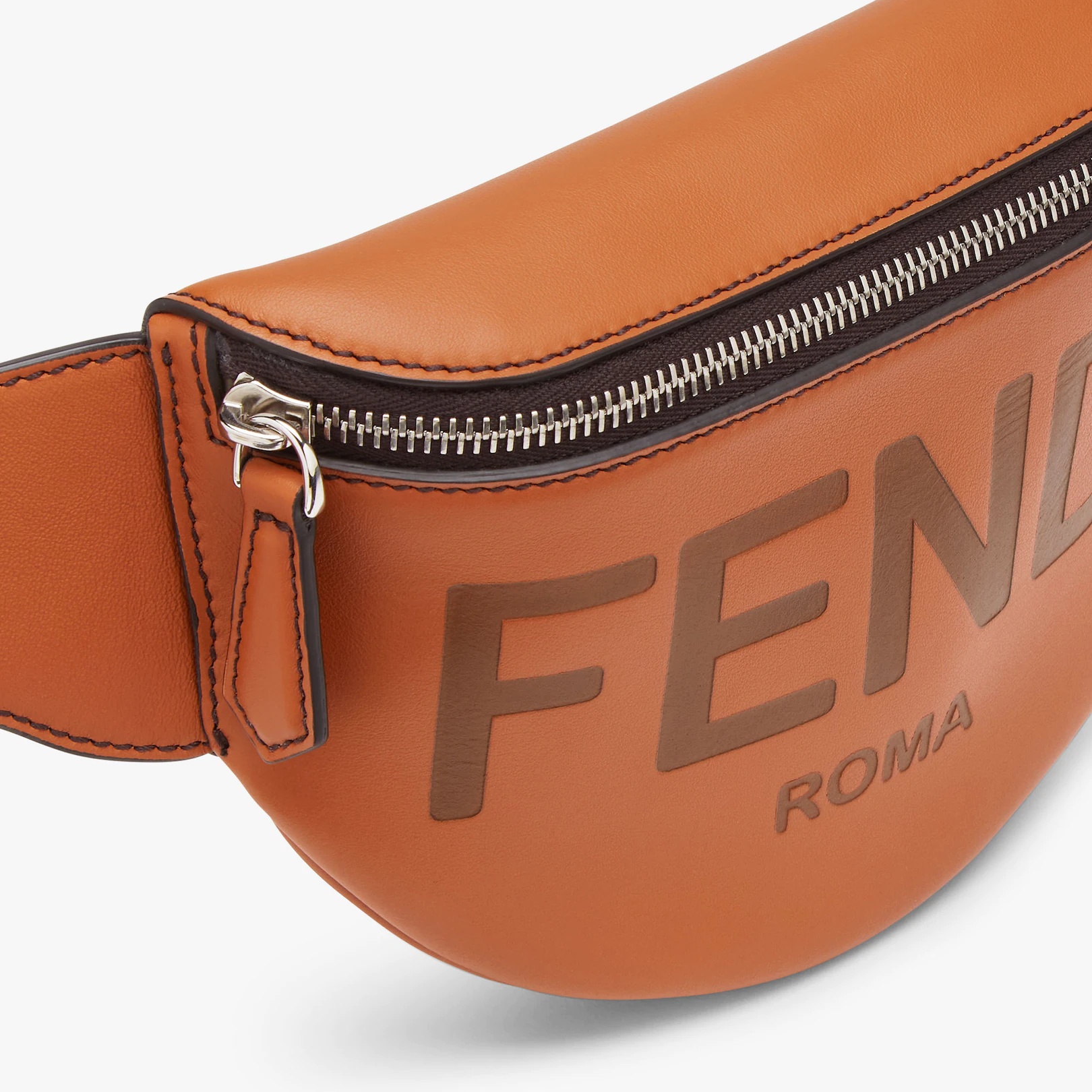 Brown leather belt bag - 4