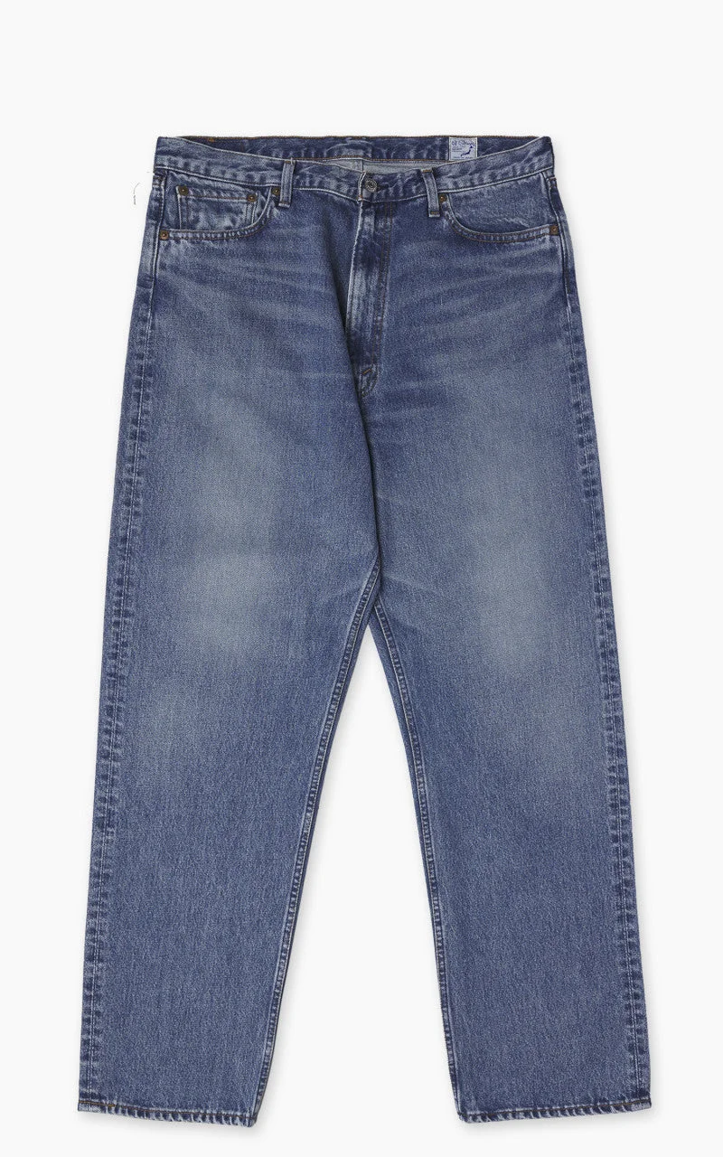 ORSLOW 101 DADS FIT DENIM PANTS STONEWASHED BLUE - 1