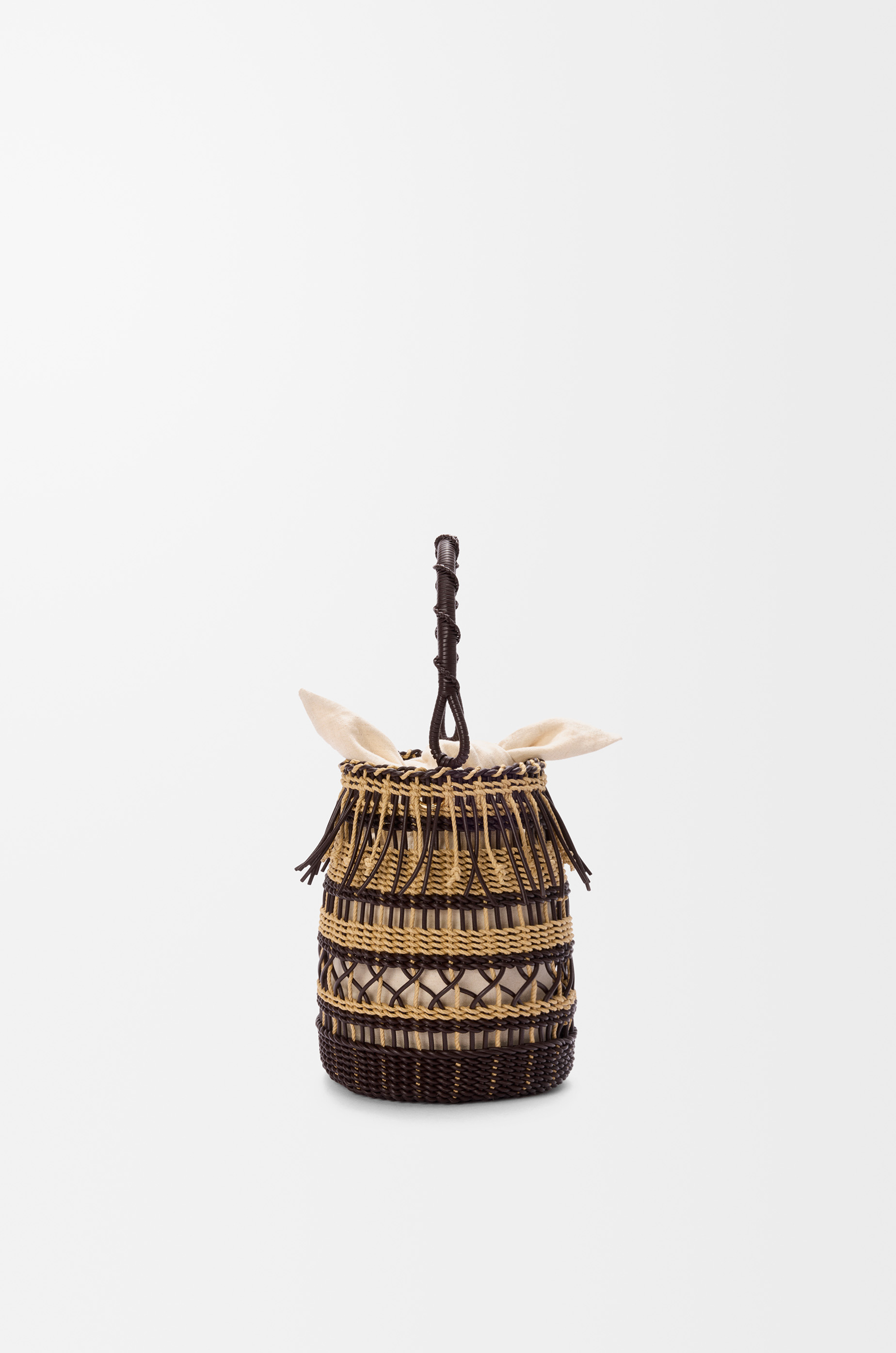 Bucket in cord and leather - 4
