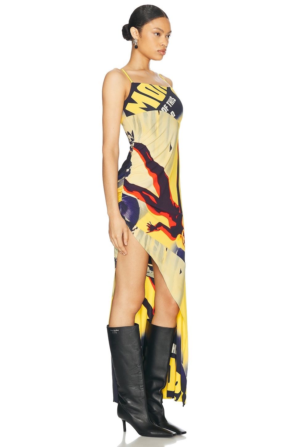 Lady Printed Draped Dress - 2