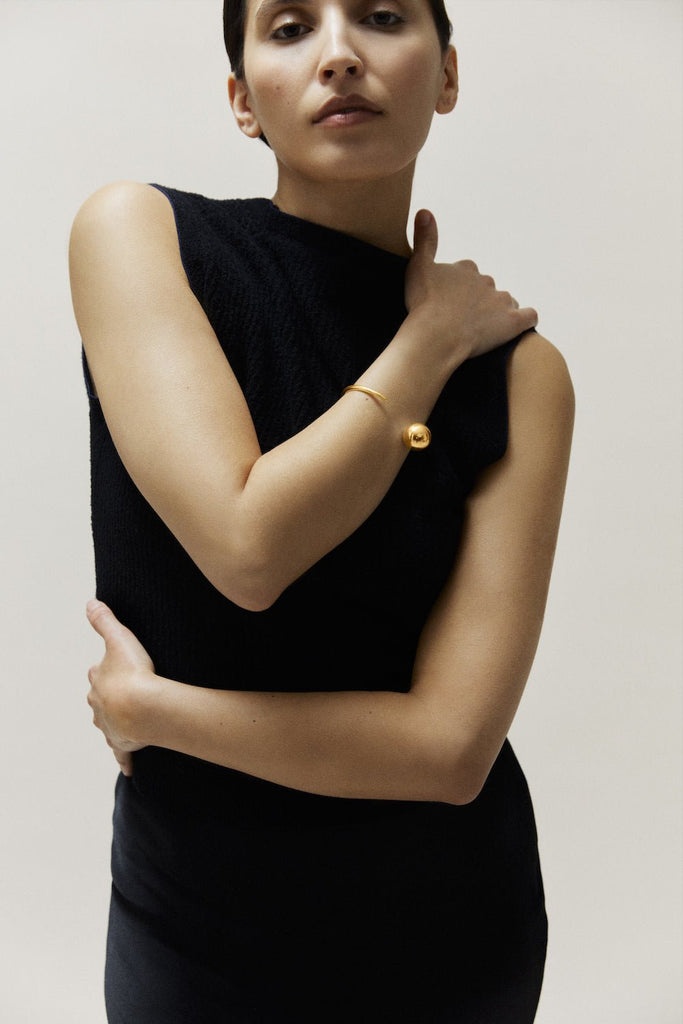 POINT & SPHERE BANGLE GOLD - 2