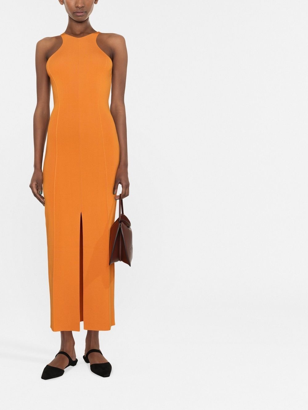 sleeveless fitted midi dress - 2