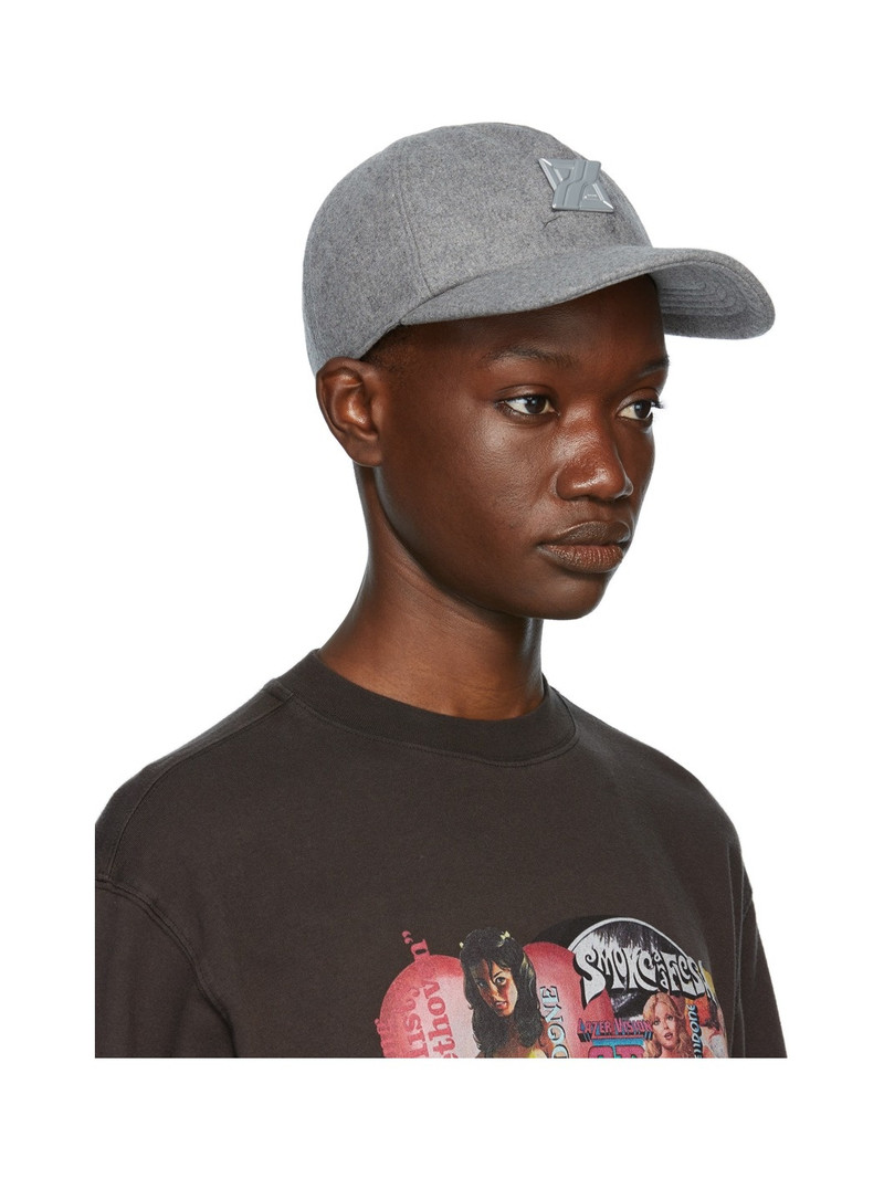 We11done Grey Padded Flannel Cap outlook