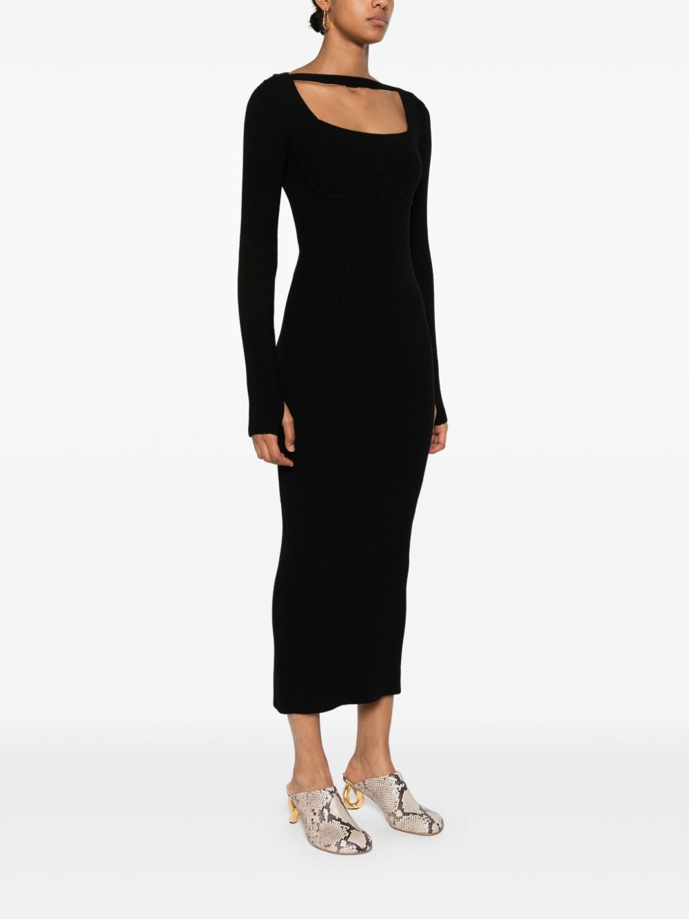 corset ribbed maxi dress - 3