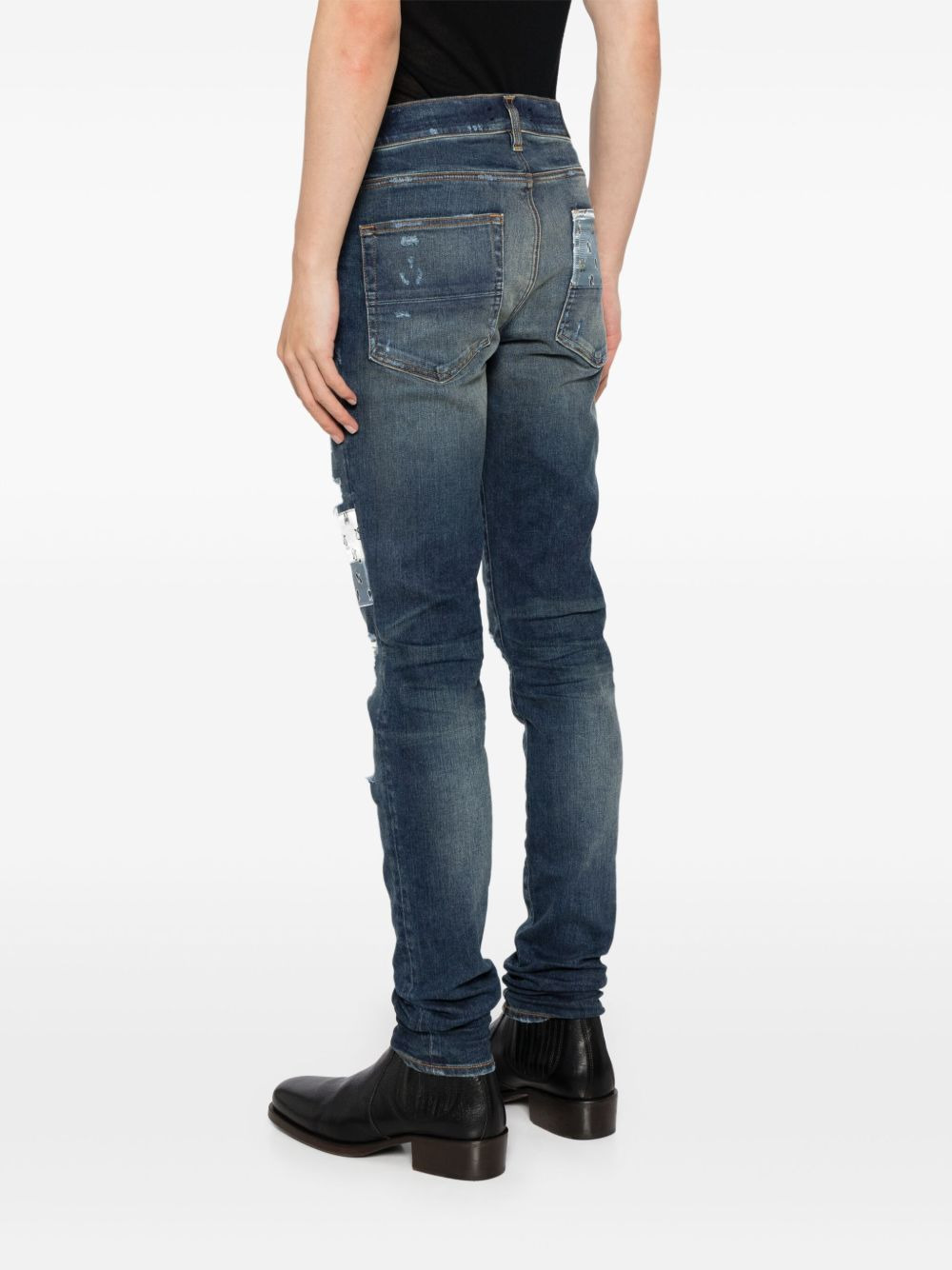 Ma Paisley patchwork skinny jeans - 4