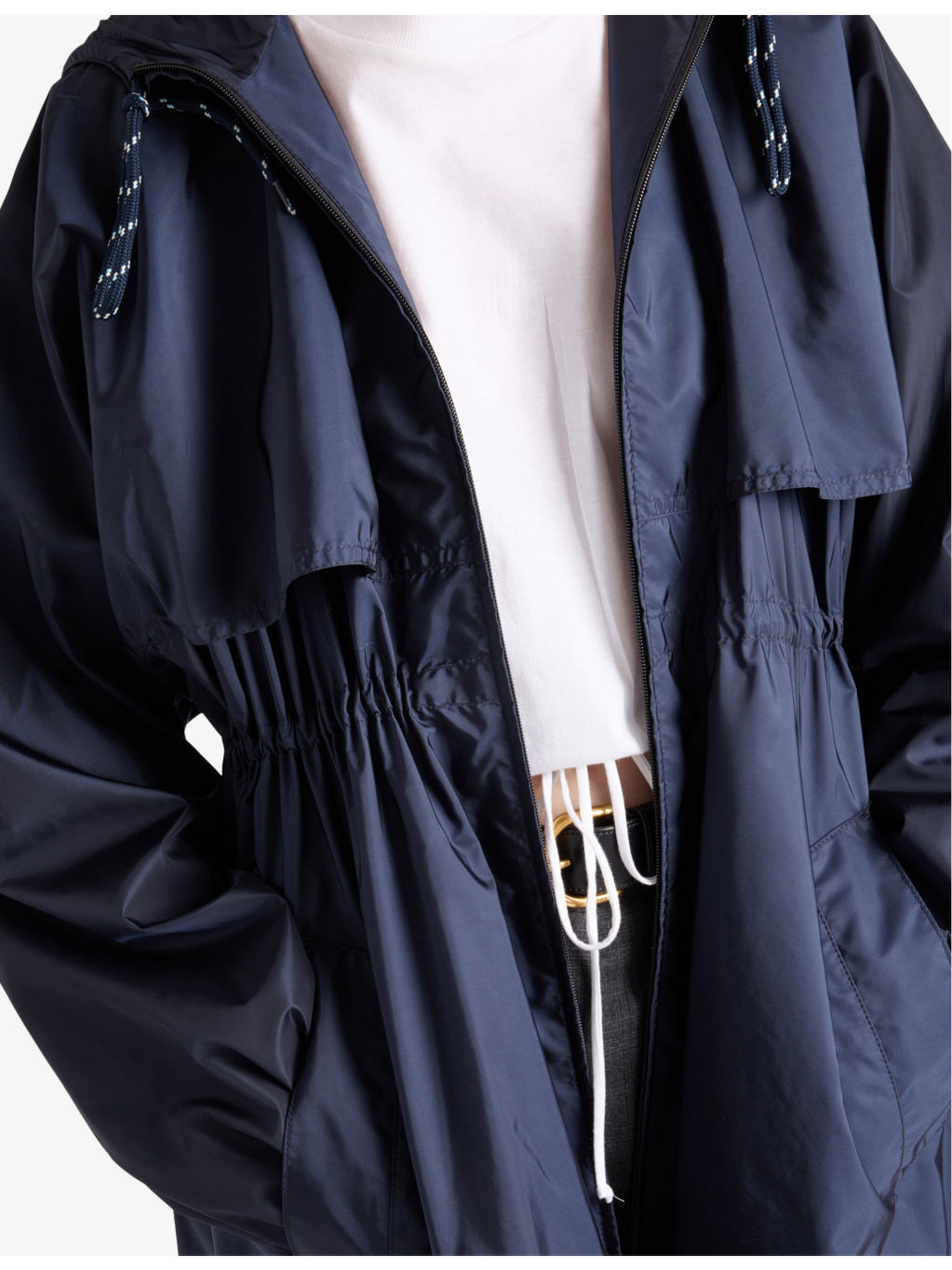 Drawstring-Hood Regular-Fit Shell Coat - 5