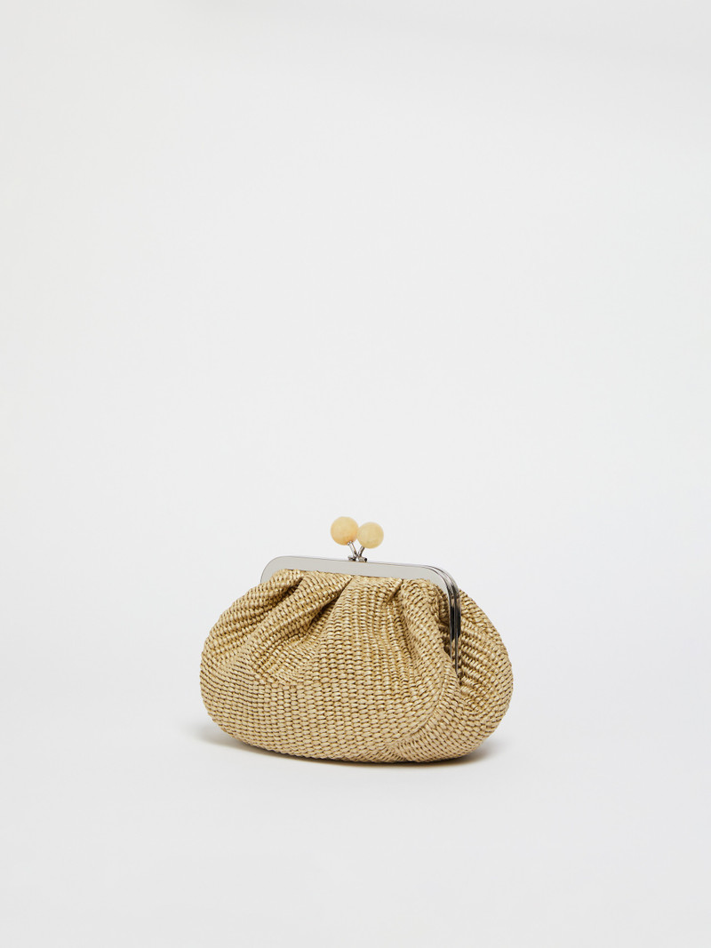 WEEKEND Max Mara PALMAS Small raffia-effect Pasticcino Bag outlook